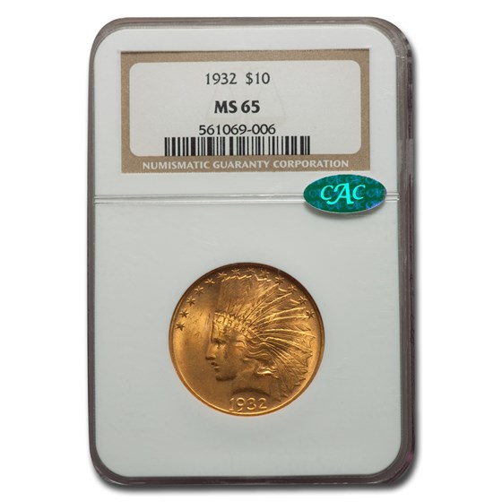 1932 $10 Indian Gold Eagle MS-65 NGC CAC 1932 $10 Indian Gold Eagle MS-65 NGC CAC