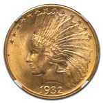 1932 $10 Indian Gold Eagle MS-65 NGC