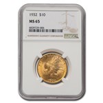 1932 $10 Indian Gold Eagle MS-65 NGC