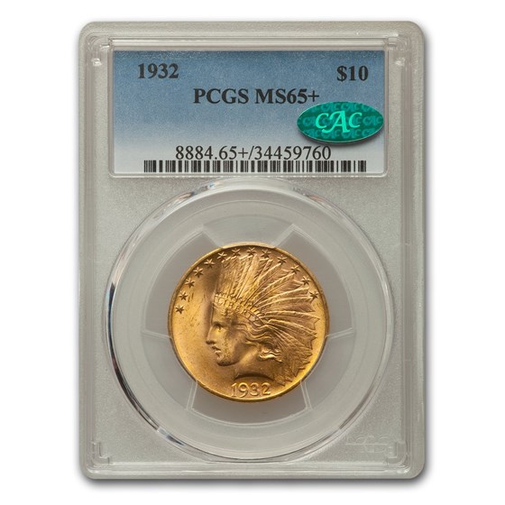 1932 $10 Indian Gold Eagle MS-65+ PCGS CAC 1932 $10 Indian Gold Eagle MS-65+ PCGS CAC
