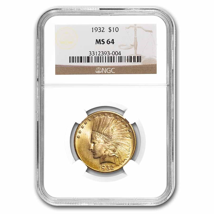 1932 $10 Indian Head Gold Eagle MS-64 NGC