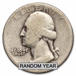 1932-1939 Washington Quarter 40-Coin Roll Avg Circ