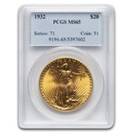 1932 $20 St Gaudens Gold Double Eagle MS-65 PCGS