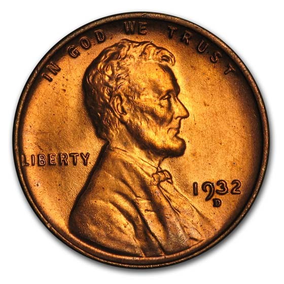 1932-D Lincoln Cent BU (Red) 1932-D Lincoln Cent BU (Red)