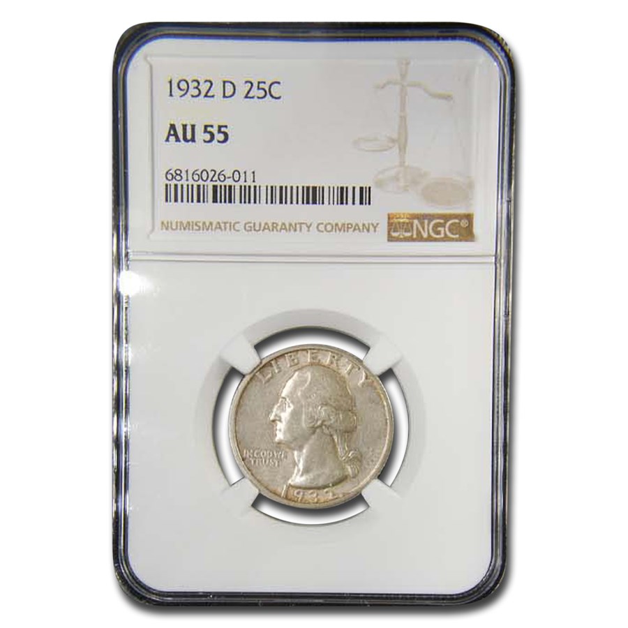 1932-D Washington Quarter AU-55 NGC