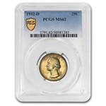 1932-D Washington Quarter MS-62 PCGS