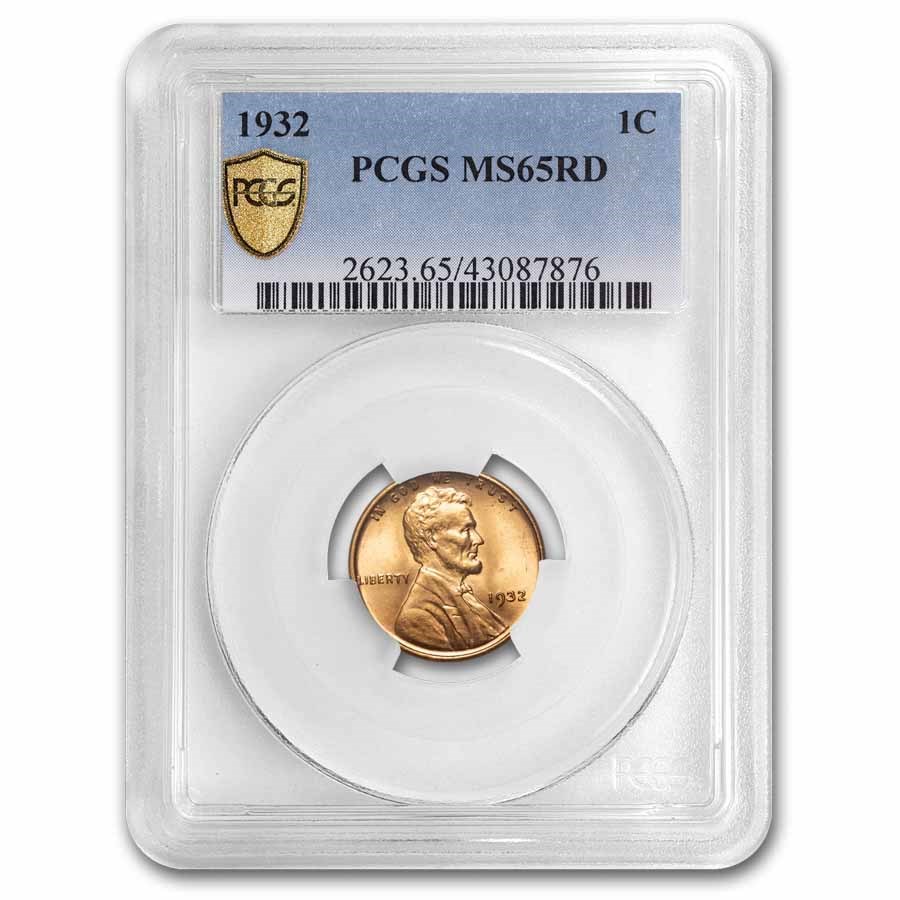 1932 Lincoln Cent MS-65 PCGS (Red)