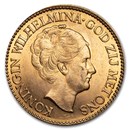 1932 Netherlands Gold 10 Gulden Wilhelmina I BU