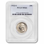 1932-S Washington Quarter MS-64 PCGS