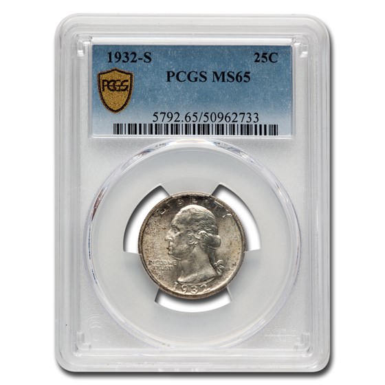 1932-S Washington Quarter MS-65 PCGS 1932-S Washington Quarter MS-65 PCGS