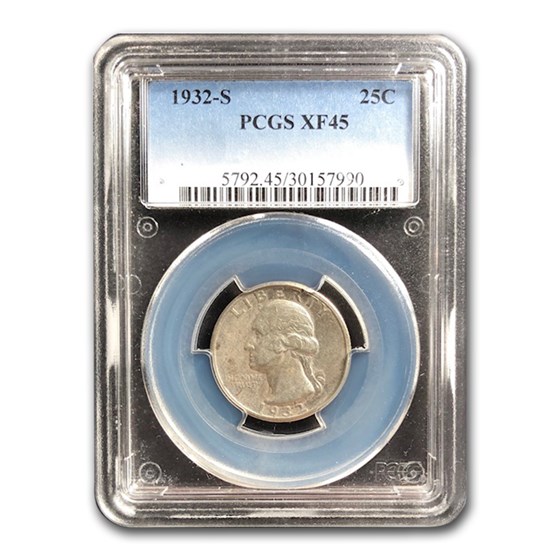 1932-S Washington Quarter XF-45 PCGS 1932-S Washington Quarter XF-45 PCGS