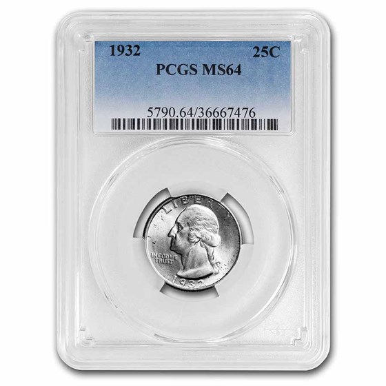 1932 Washington Quarter MS-64 PCGS 1932 Washington Quarter MS-64 PCGS