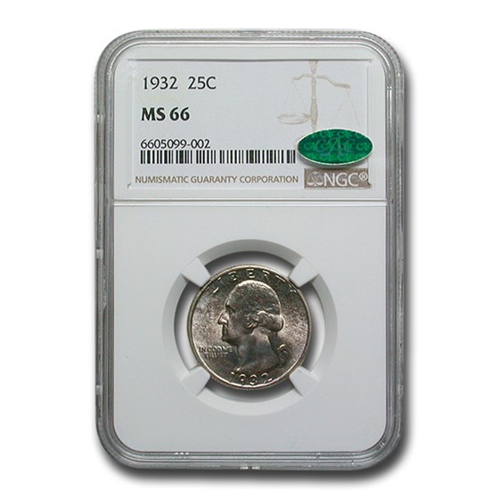 1932 Washington Quarter MS-66 NGC CAC 1932 Washington Quarter MS-66 NGC CAC