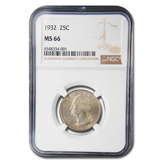1932 Washington Quarter MS-66 NGC 1932 Washington Quarter MS-66 NGC