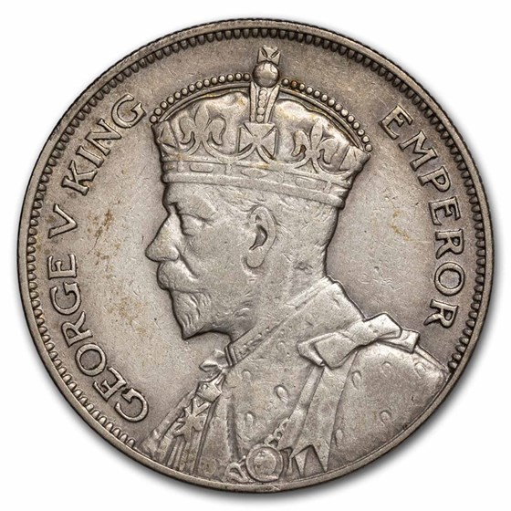 1933-1935 New Zealand Silver 1/2 Crown George V XF 1933-1935 New Zealand Silver 1/2 Crown George V XF