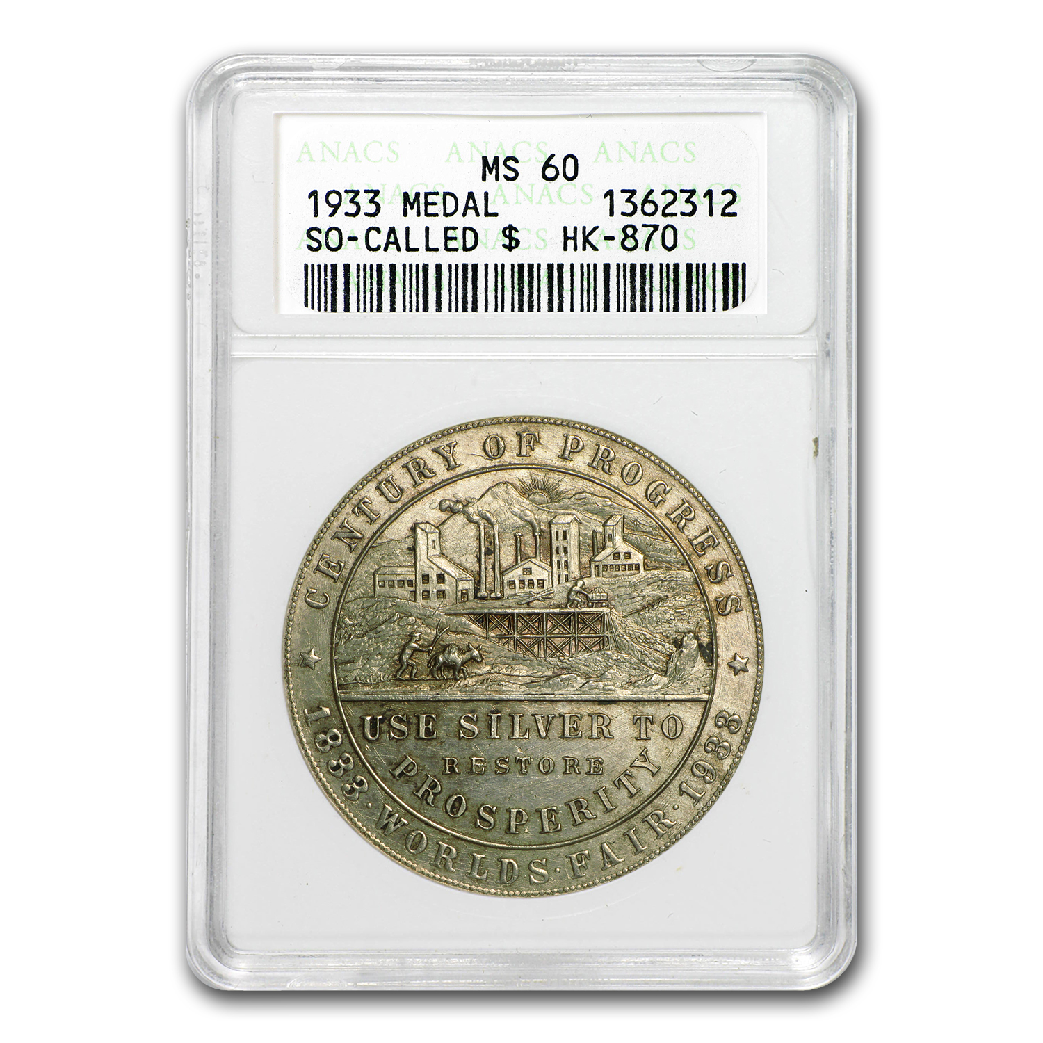 Buy 1933 Colorado Century of Progress So Called Dollar HK-870 BU