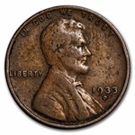 1933-D Lincoln Cent 50-Coin Roll Avg Circ
