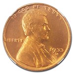 1933-D Lincoln Cent MS-67 NGC (Red)