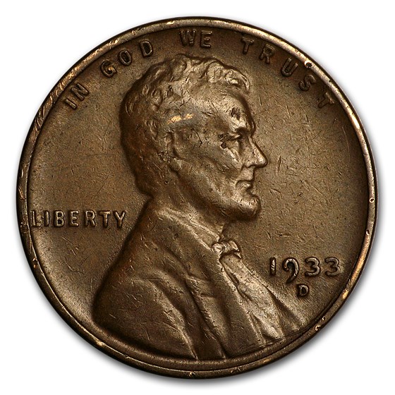 1933-D Lincoln Cent XF