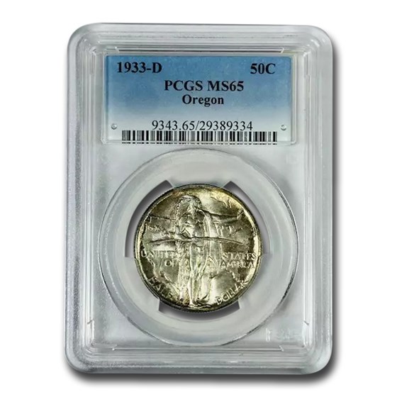 1933-D Oregon Trail Commem Half Dollar MS-65 PCGS