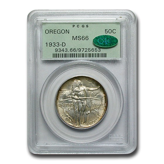 1933-D Oregon Trail Commemorative Half Dollar MS-66 PCGS CAC