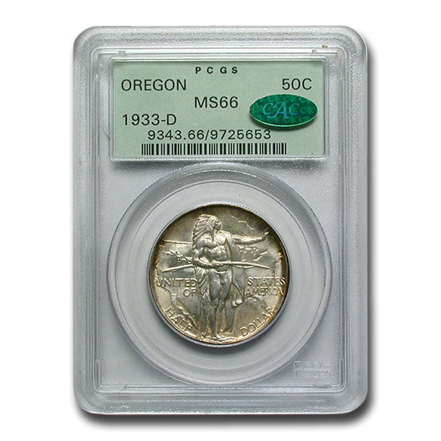 1933-D Oregon Trail Commemorative Half Dollar MS-66 PCGS CAC