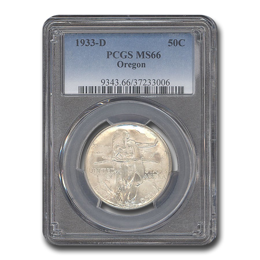 1933-D Oregon Trail Commemorative Half Dollar MS-66 PCGS