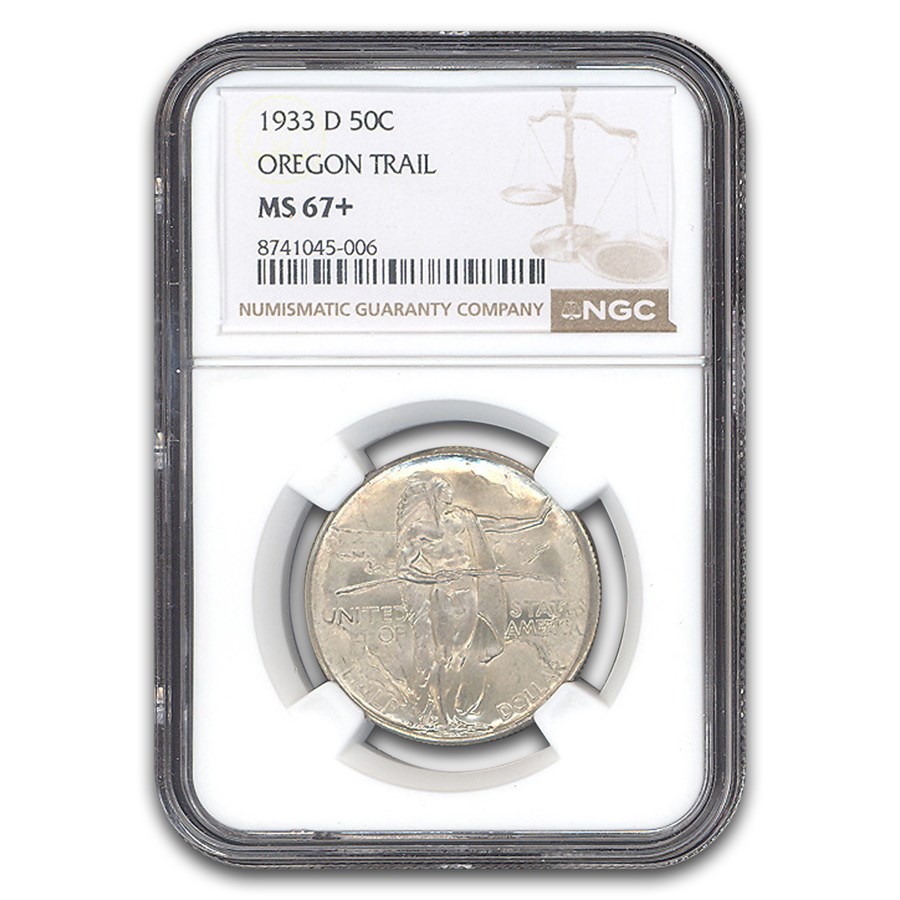 1933-D Oregon Trail Commemorative Half Dollar MS-67+ NGC