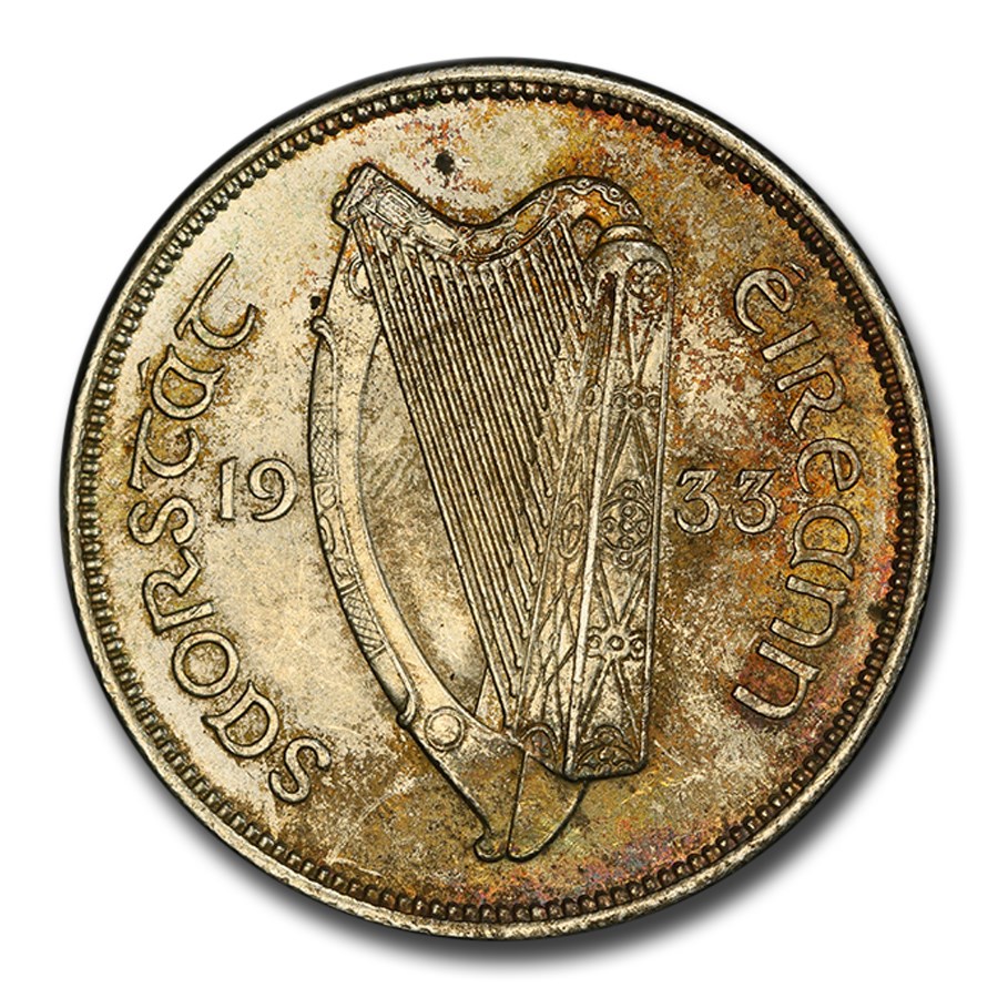 1933 Ireland Silver Florin MS-64 PCGS
