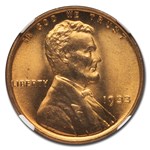 1933 Lincoln Cent MS-67 NGC (Red)