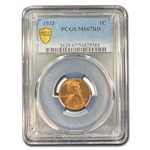 1933 Lincoln Cent MS-67 PCGS (Red)
