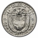 1933 Panama Silver 1/4 Balboa AU