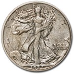 1933-S Walking Liberty Half Dollar AU Details (Cleaned)
