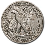1933-S Walking Liberty Half Dollar AU Details (Cleaned)
