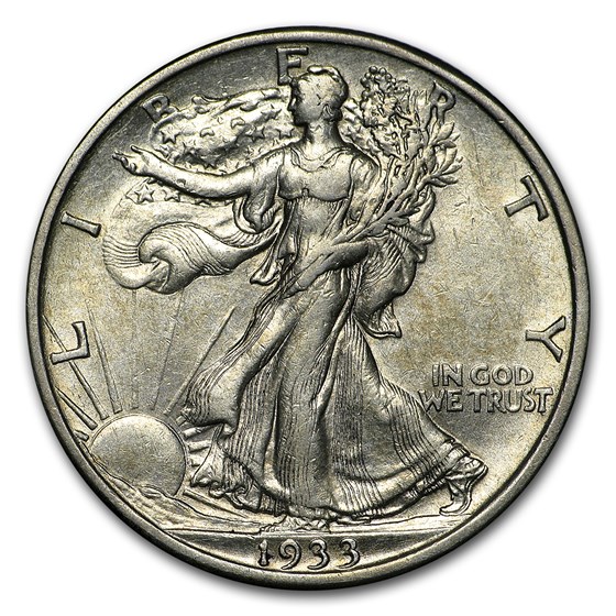 1933-S Walking Liberty Half Dollar AU