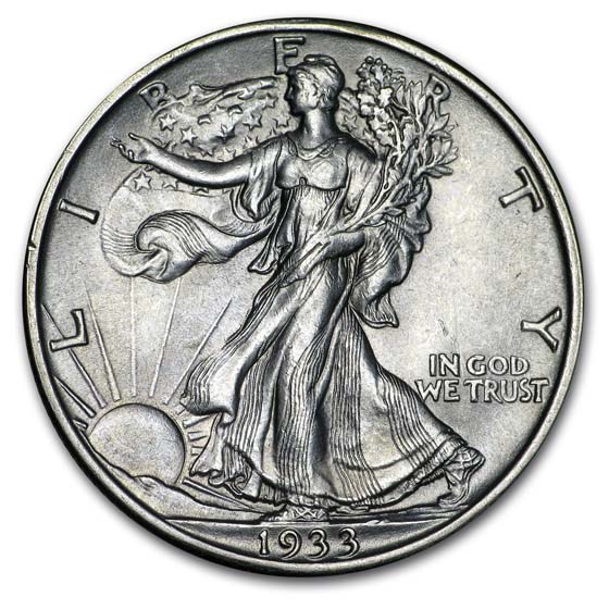 1933-S Walking Liberty Half Dollar BU 1933-S Walking Liberty Half Dollar BU