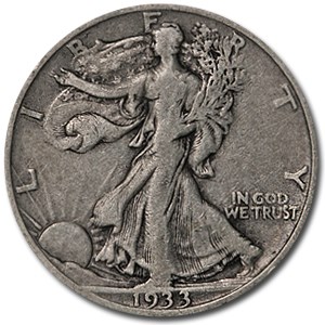 1933-S Walking Liberty Half Dollar Fine
