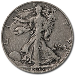 1933-S Walking Liberty Half Dollar Fine 1933-S Walking Liberty Half Dollar Fine