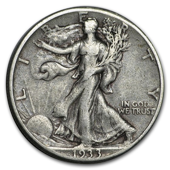 1933-S Walking Liberty Half Dollar Good/VG 1933-S Walking Liberty Half Dollar Good/VG