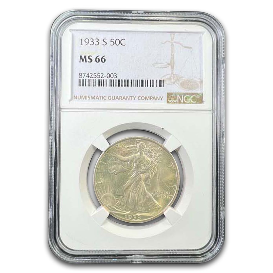1933-S Walking Liberty Half Dollar MS-66 NGC