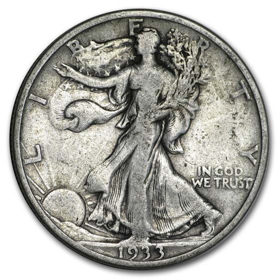 1933-S Walking Liberty Half Dollar VG