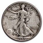 1933-S Walking Liberty Halves 20-Coin Roll Avg Circ
