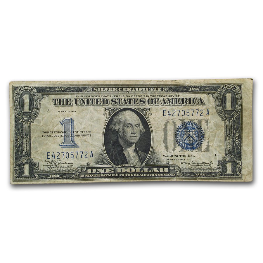 1934 $1.00 Silver Certificate Fine (Fr#1606)