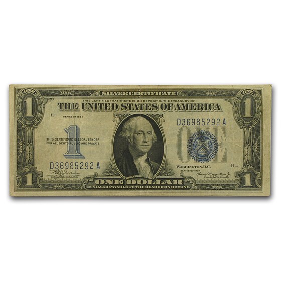 1934 $1.00 Silver Certificate VF (Fr#1606) 1934 $1.00 Silver Certificate VF (Fr#1606)