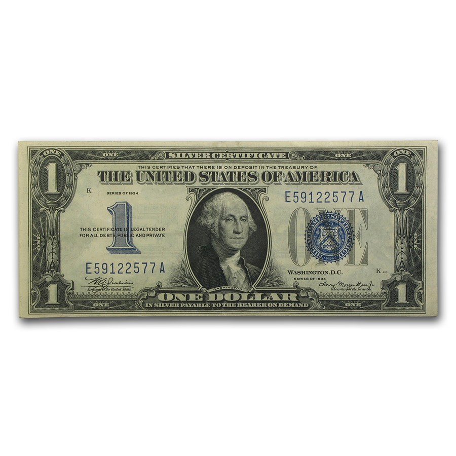1934 $1.00 Silver Certificate XF (Fr#1606)