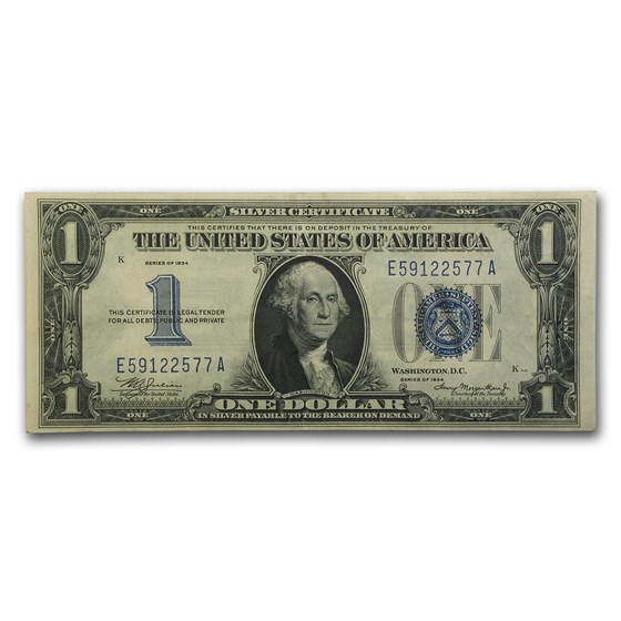 1934 $1.00 Silver Certificate XF (Fr#1606) 1934 $1.00 Silver Certificate XF (Fr#1606)