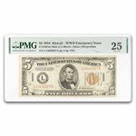 1934 $5.00 Brown Seal Hawaii VF-25 PMG (Fr#2301M)