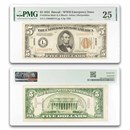 1934 $5.00 Brown Seal Hawaii VF-25 PMG (Fr#2301M)