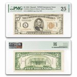 1934 $5.00 Brown Seal Hawaii VF-25 PMG (Fr#2301M)