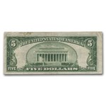 1934 $5.00 Silver Certificate Avg Circ VG/VF (Fr#1650)